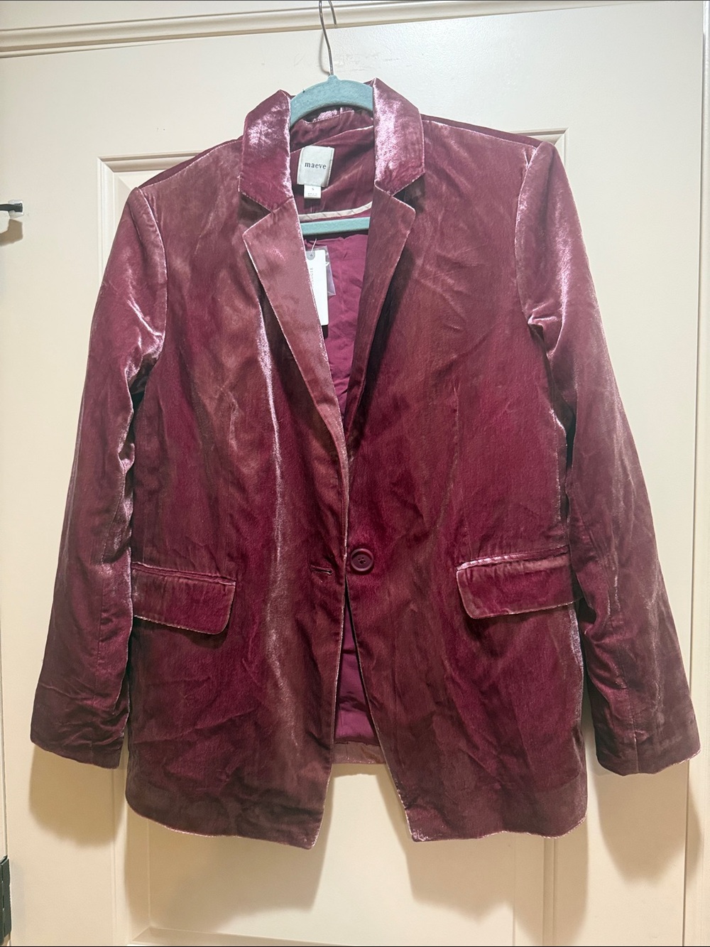 Maeve NWT Velvet Blazer